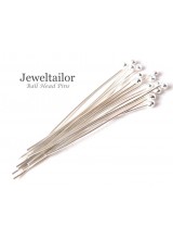 NEW! 50-200 Shiny Silver Plated Nickel Free Straight Ball Headpins 40mm (1.6 inch) ~Jewellery Making Essentials